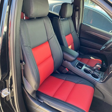 black and red seats in car interior